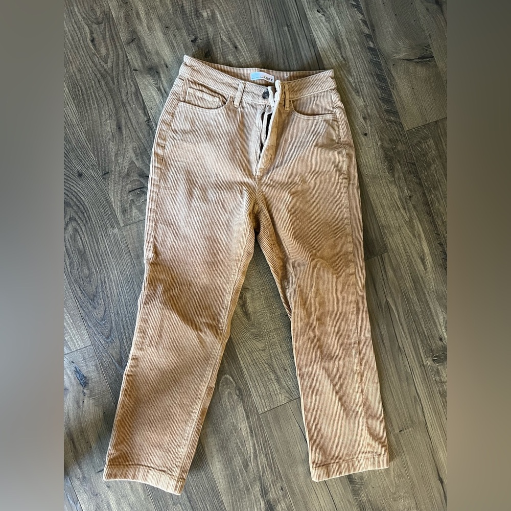 LOFT Women's Straight Leg Tan Corduroy Jeans